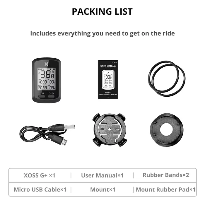 XOSS-Ordinateur de vélo G + GPS, compteur de vitesse de vélo sans fil, vélo de route VTT, étanche, B