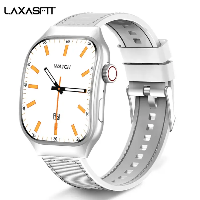LAXASFIT Nouvelle montre connectée Bluetooth pour hommes avec écran incurvé HD de 2
