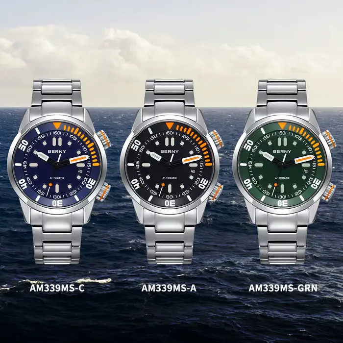 Montre de plongée automatique BERNY pour hommes