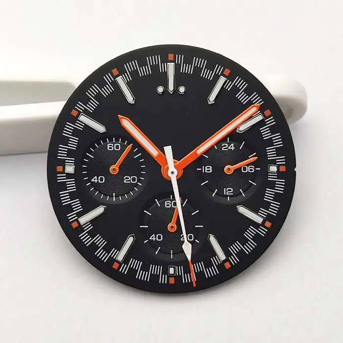 Kit de cadran et aiguilles de montre chronographe multifonctionnel pour homme 32,5 mm, compatible av