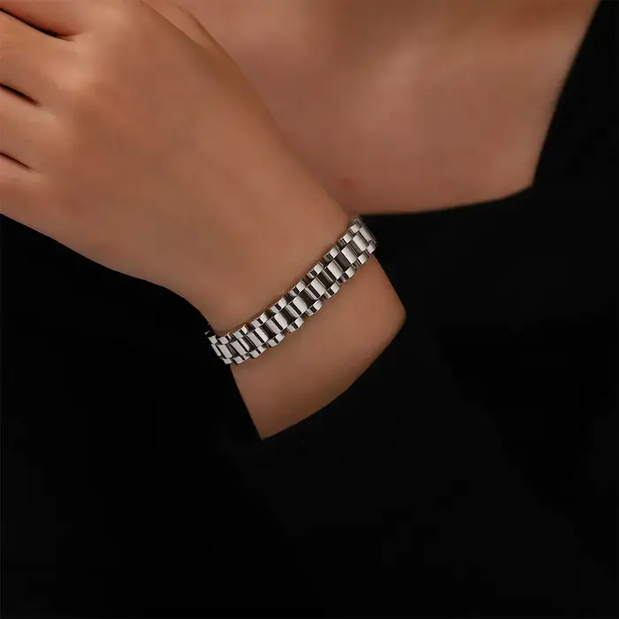 Vente en gros du nouveau bracelet en acier inoxydable électroplaqué multicolore de 12 mm