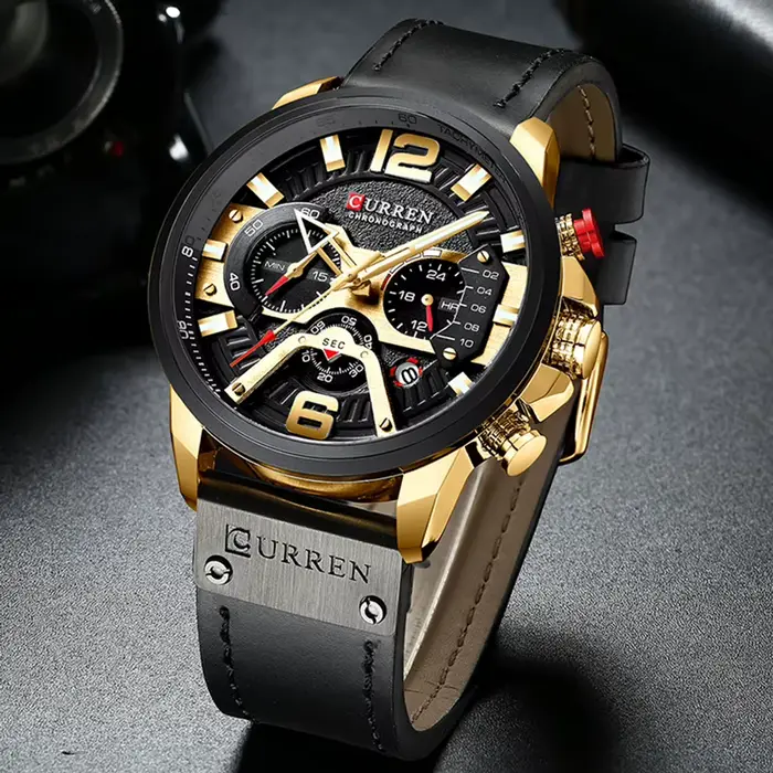 CURREN décontracté Sport montres pour hommes Top marque de luxe militaire en cuir montre-bracelet ho