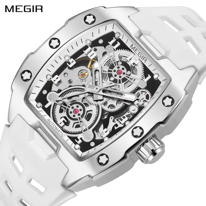 MEGIR marque mode montre mécanique pour hommes Sport évidé automatique montre-bracelet lumineux étanche horloge Reloj Hombre 8602