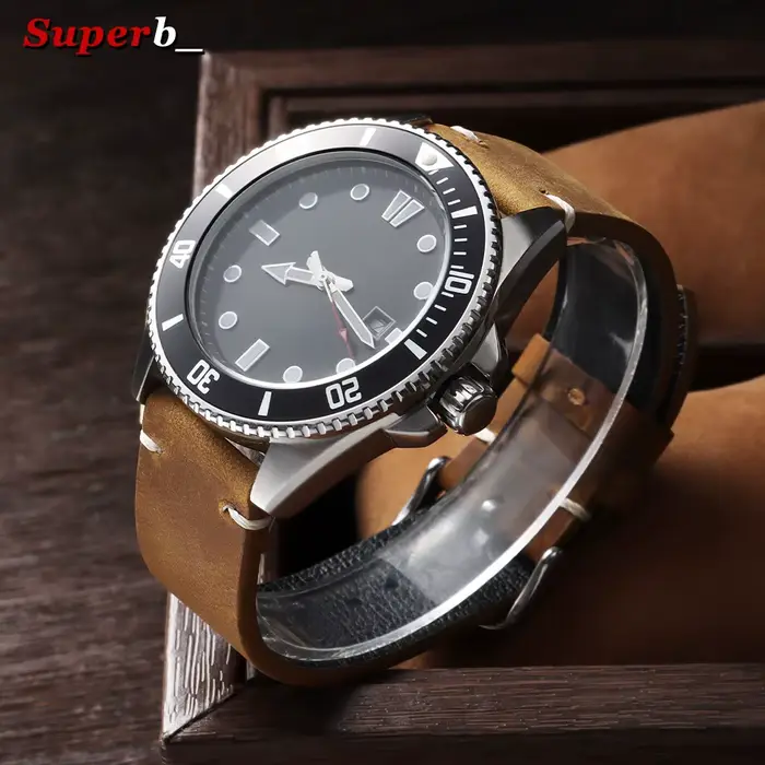 Bracelet de montre en cuir ciré vintage pour Omega 18/19/20/21/22/24 mm
