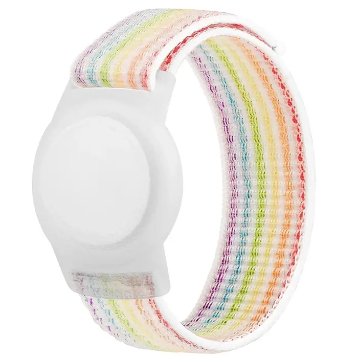 Bracelet en Nylon pour Apple AirTags, pour enfants, housse anti-rayures, accessoires pour support de