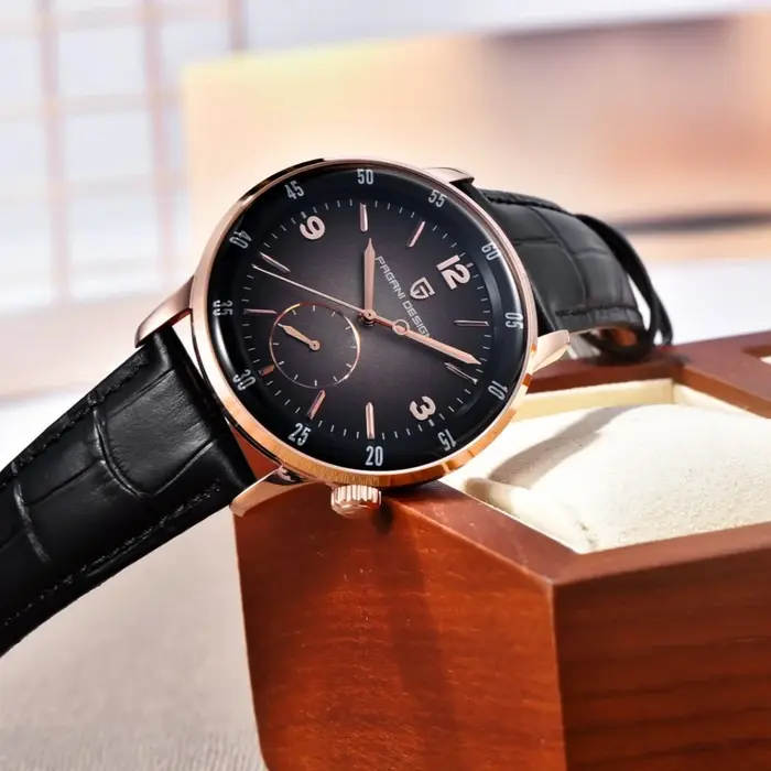 PAGANI DESIGN PD1790 montre mécanique automatique pour hommes 10Bar étanche verre saphir mode loisirs montre-bracelet en cuir pour homme