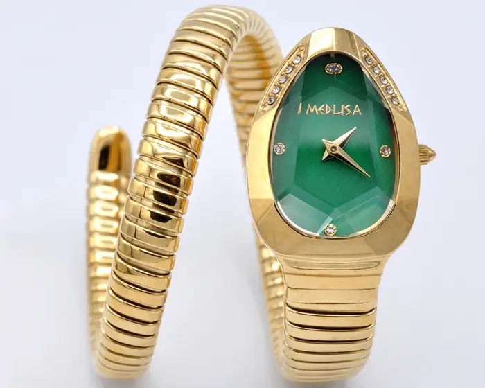 Montre élégante en forme de serpent pour femme