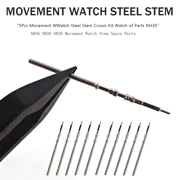 Kit de couronne de tige en acier pour montre