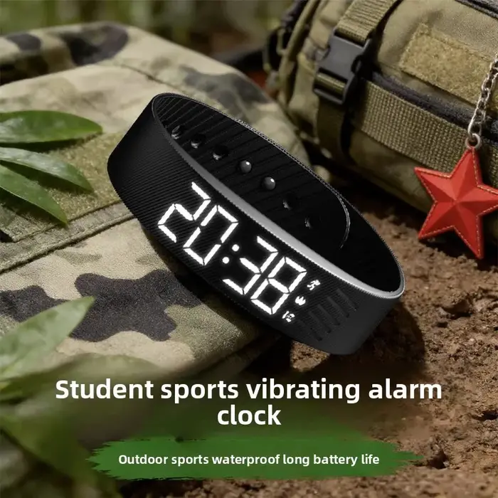 Montre-réveil numérique LED avec fonction snooze réglable