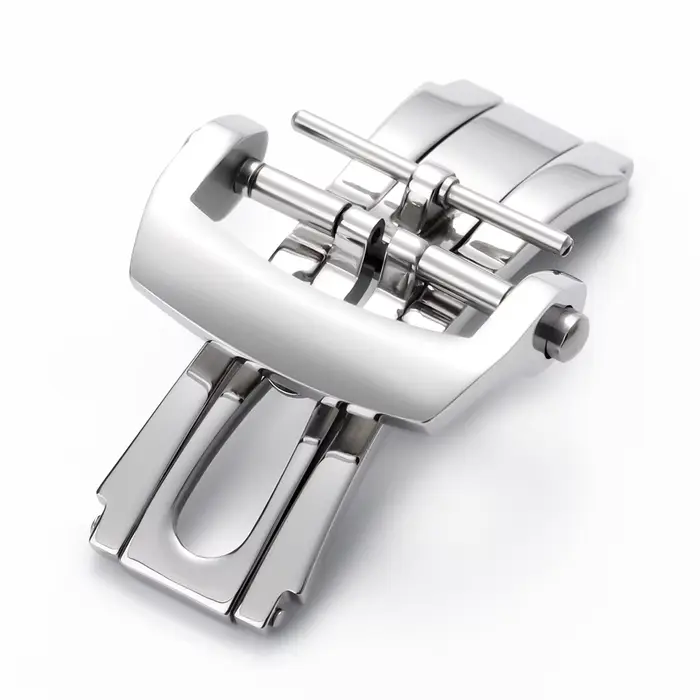 Bracelet de montre de 20 mm en acier inoxydable avec boucle déployante à ressort, parfait pour la mo