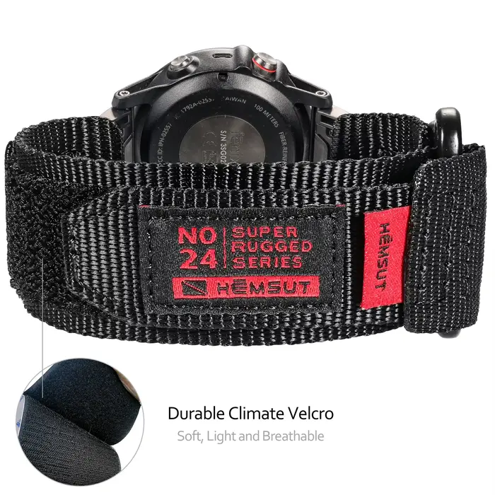 Bracelets de montre Quickfit noirs pour Garmin