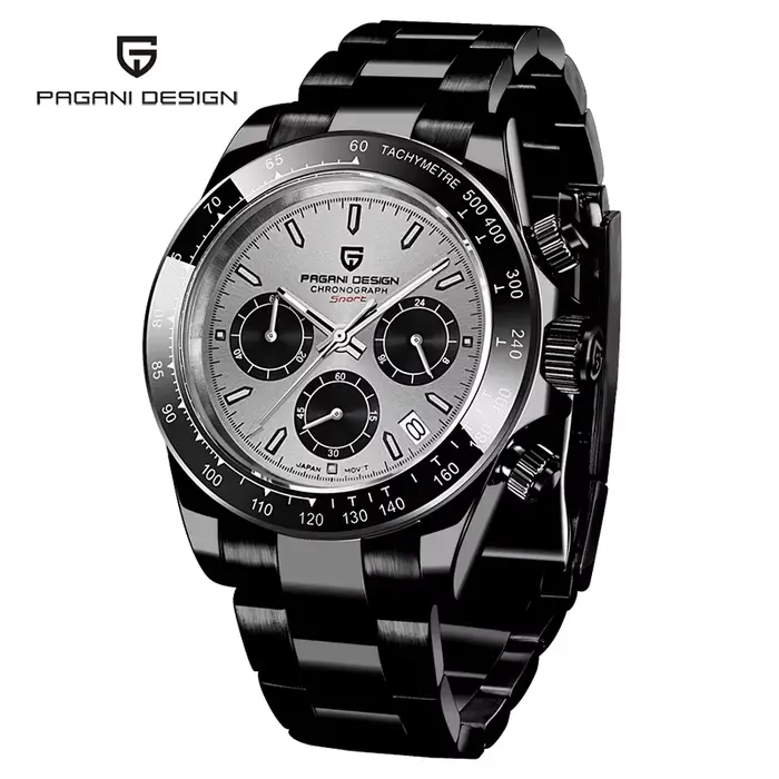PAGANI DESIGN – montre-bracelet de sport à Quartz pour hommes, étanche, en acier inoxydable, horloge