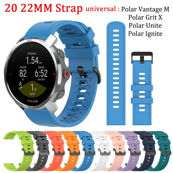 Bracelet en silicone pour montre intelligente Polar Grit X Vantage M