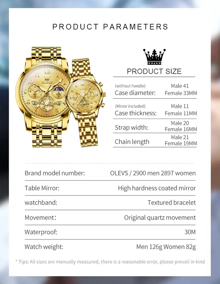 OLEVS nouveau volant d'inertie conception de luxe Couple montre étanche Phase de lune chronographe marque originale montre-bracelet à Quartz pour hommes femmes