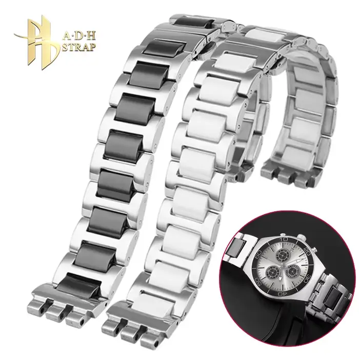 Chaîne de montre de haute qualité pour Swatch Irony Collection classique YVS441G YAS112G