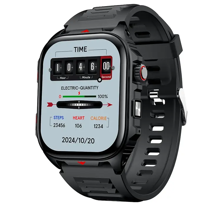 Montre connectée électronique avec appels Bluetooth, moniteur de fréquence cardiaque, tracker d'acti