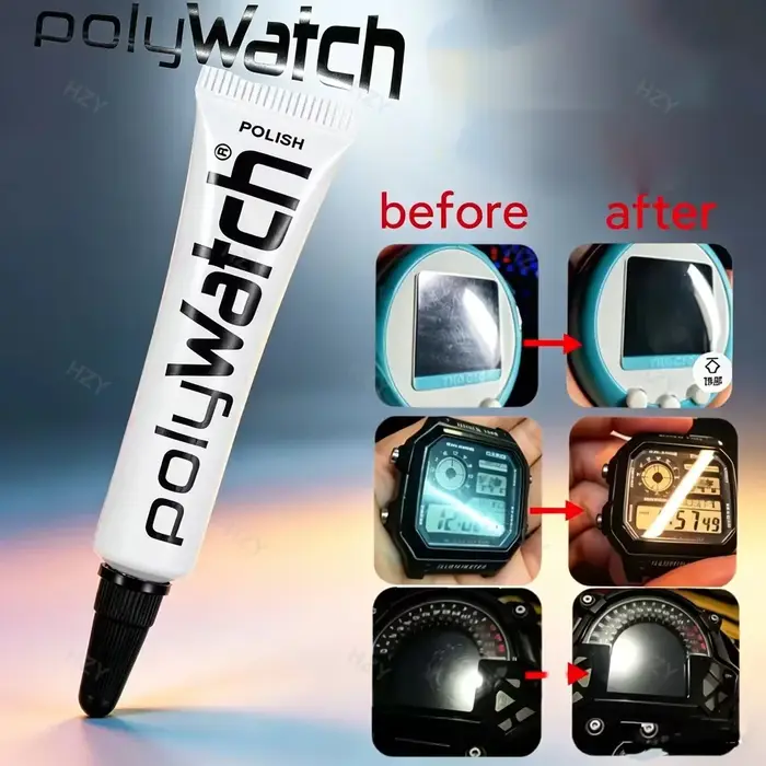 Pâte à polir Polywatch 5g pour montres en plastique et acrylique, éliminateur de rayures, pâte de ponçage pour réparation de lunettes, outils de polissage et de réparation