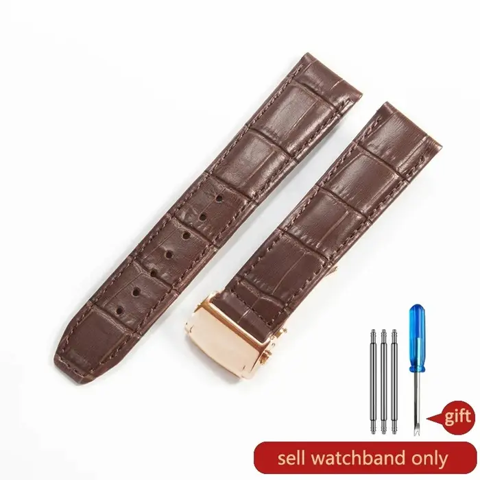 Pour Maurice Lacroix Pontos Les Classiques série étanche véritable bracelet en peau de vache Double pression boucle