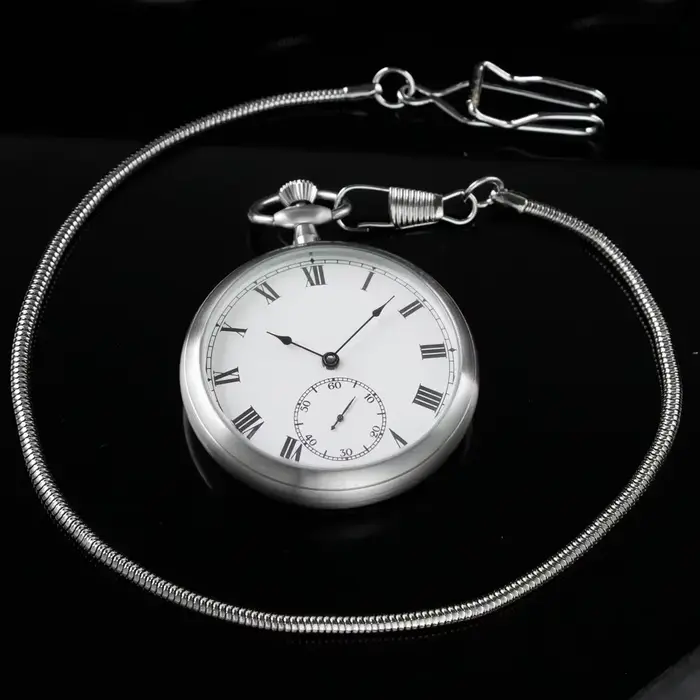 Montre de poche mécanique de luxe en acier impérial