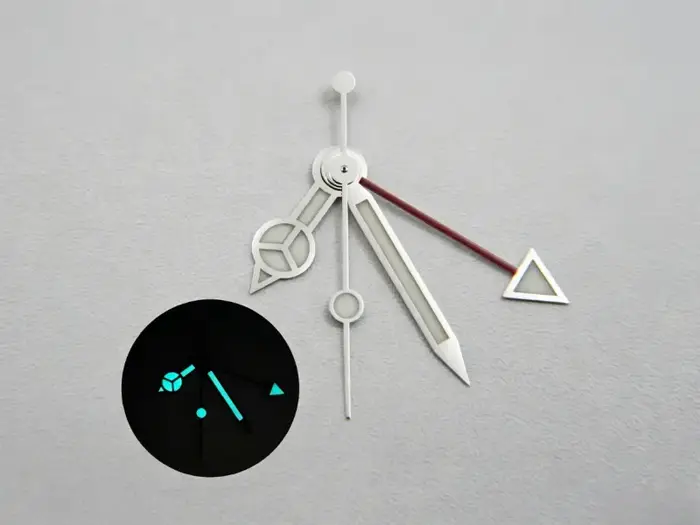 Aiguille bleue Lume pour mouvement 3186/3285, accessoires pour montres GMT