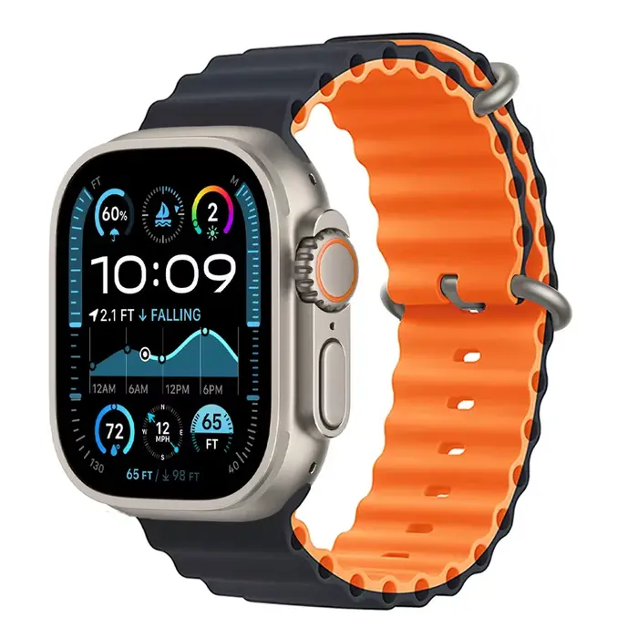Bracelet océan officiel pour Bracelets de montre Apple Ultra 3 2 49mm 46mm 44mm 40mm 41mm 42mm 45mm