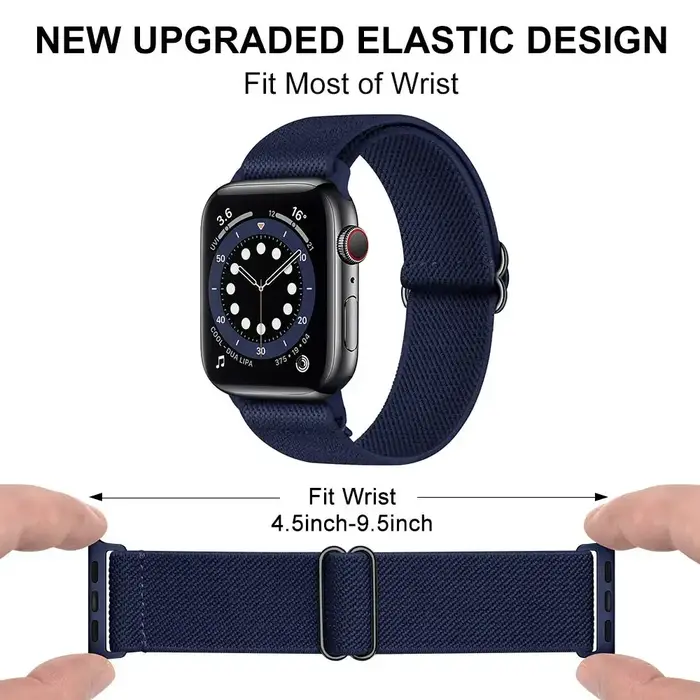 Bracelet en tissu élastique en Nylon pour Apple Watch Ultra 3 2 1
