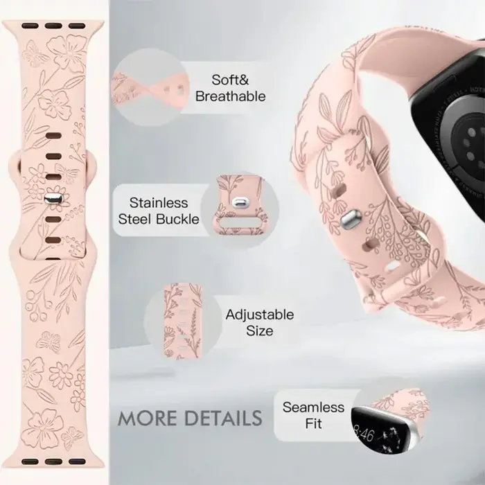 Bracelets gravés pour Bracelet de montre Apple 10 46mm 42mm 40mm 44mm 45mm