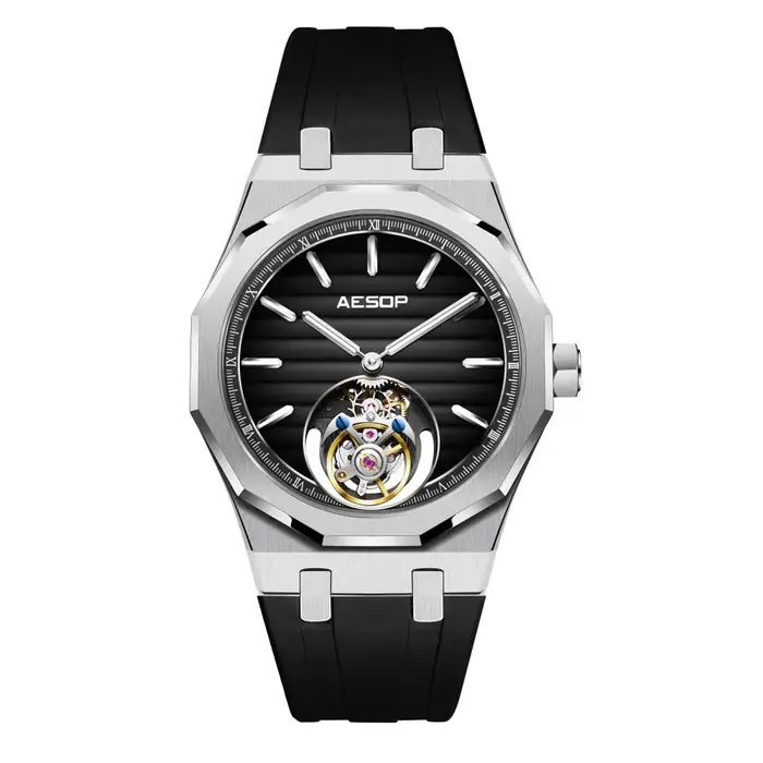AESOP Flying Tourbillon mécanique squelette montre pour homme montres de luxe étanche