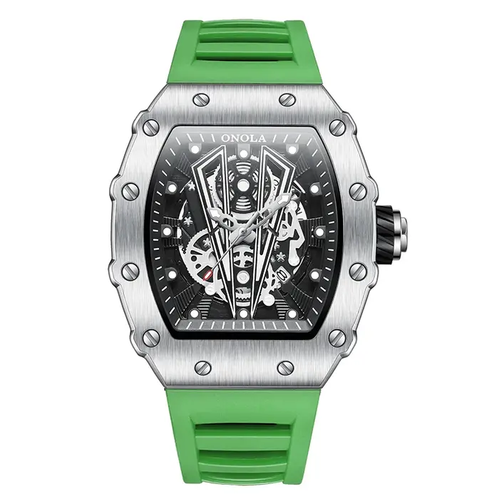 ONOLA 3826 marque sport luxe Tonneau montre hommes montres en plein air étanche lumineux horloge décontractée
