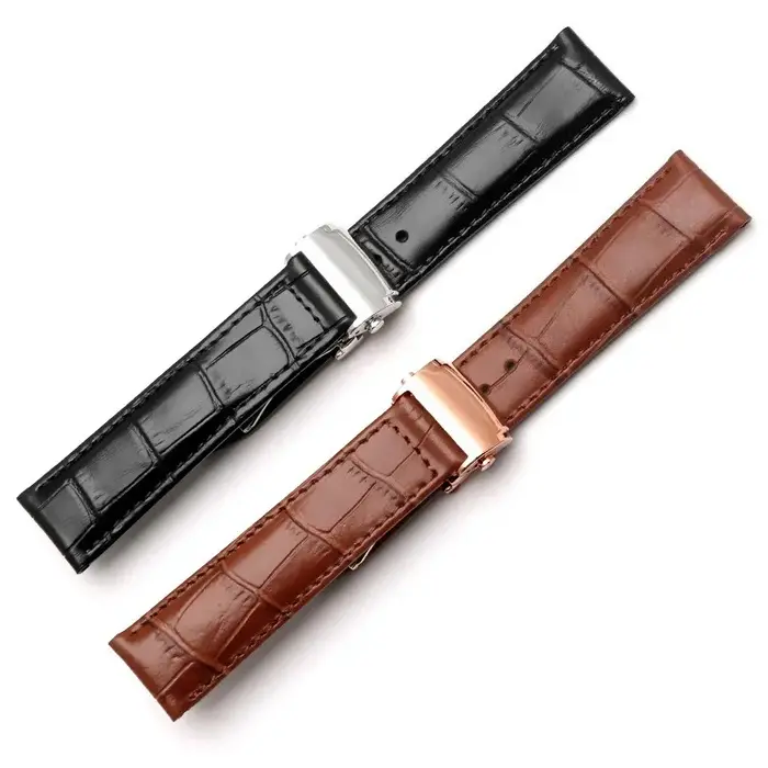 Montre en cuir de vachette respectueux de la peau