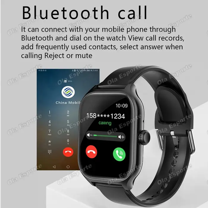 Nouvelle montre intelligente de sport, étanche, montre connectée de fitness, appel sans fil, moniteur de fréquence cardiaque, montre pour hommes et femmes, compatible avec iOS et Android, Ht30