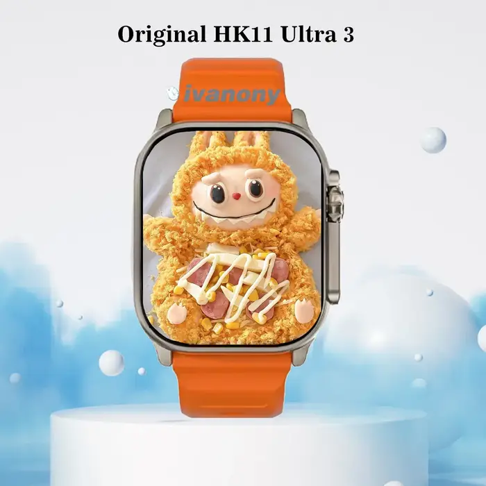 Ivanony montre intelligente HK11 ULTRA 3 2.02 pouces écran Amoled Bluetooth partage de réseau AI Robot hors ligne réveil vocal Smartwatch 2025