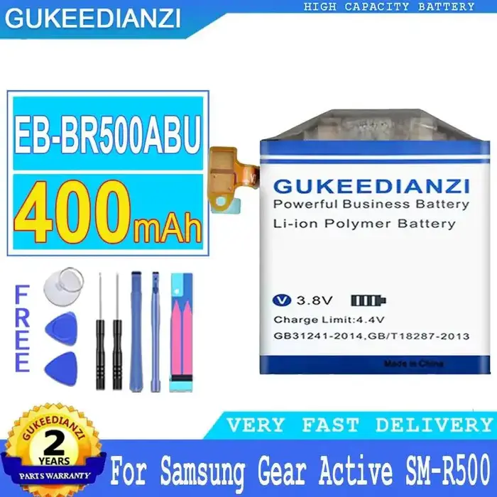 Batterie de montre EB-BR500ABU 400 mAh haute performance et sécurisée pour Samsung Gear Active SM-R5