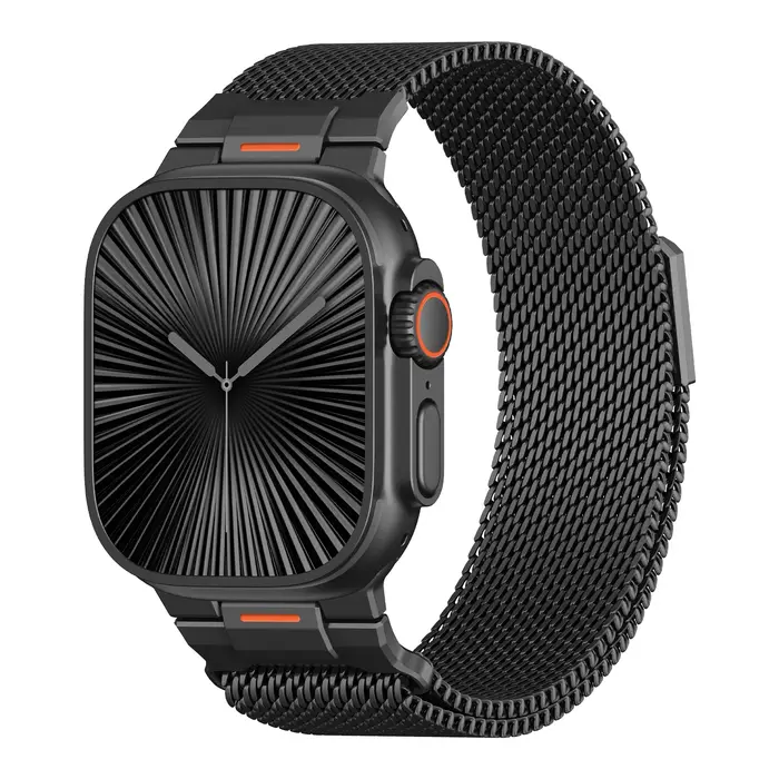 Boucle milanaise pour apple watch ultra 2 bandes 49mm 44mm 40mm 45mm 46mm 41mm 42 38 Bracelet en métal iwatch série 10 9 8 7 6 se