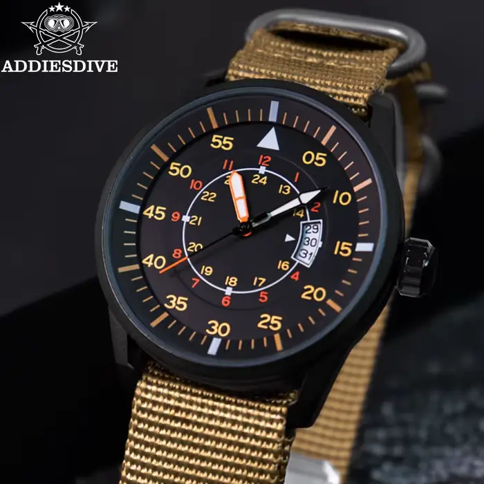 ADDIESDIVE nouvelle montre analogique pour hommes 50m montre lumineuse étanche mode sport grand cadr