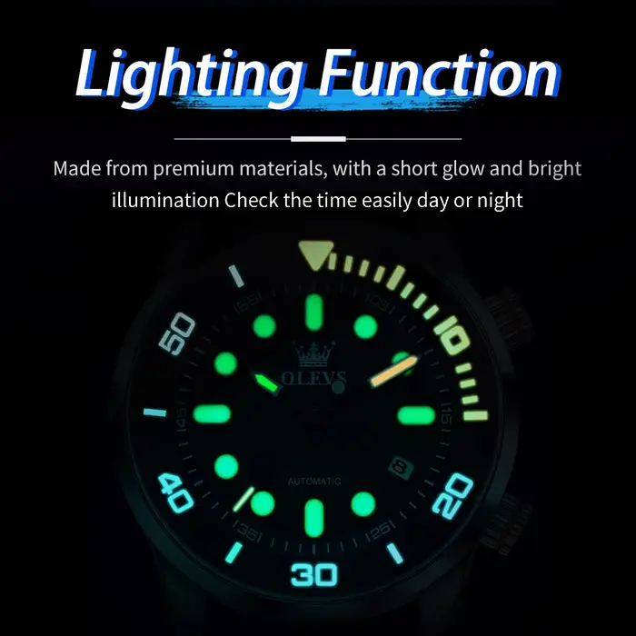 Montres mécaniques automatiques OLEVS au design tendance pour hommes, montres de sport étanches, montres de luxe originales pour hommes