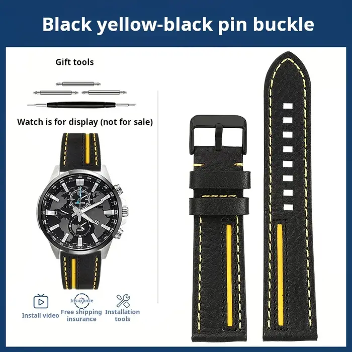 Bracelet de montre en cuir cirhide italien pour hommes