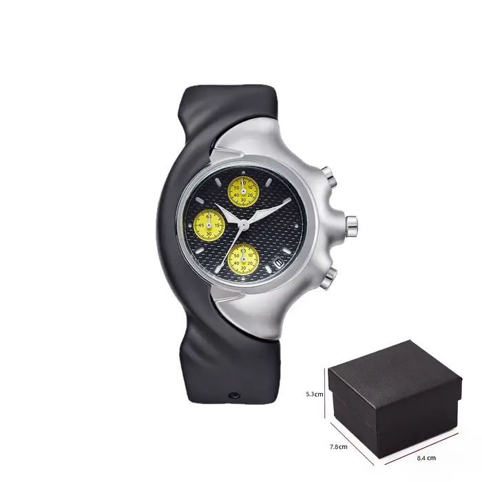 Montre originale Y2K au design étrange, style rétro torsadé, montre à quartz futuriste à 6 aiguilles