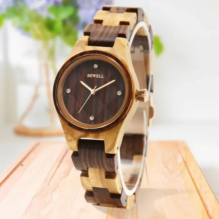 Montre en bois, montre-bracelet pour homme, montre à quartz analogique légère et élégante, montre élégante pour homme, parfaite pour toutes les occasions