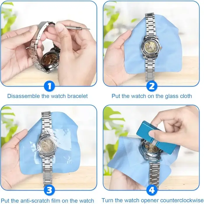 1 pièce Remplacez le kit d'outils. Mécanisme d'ouverture/fermeture réglable pour le boîtier de la montre. Convient pour le remplacement de batterie DIY