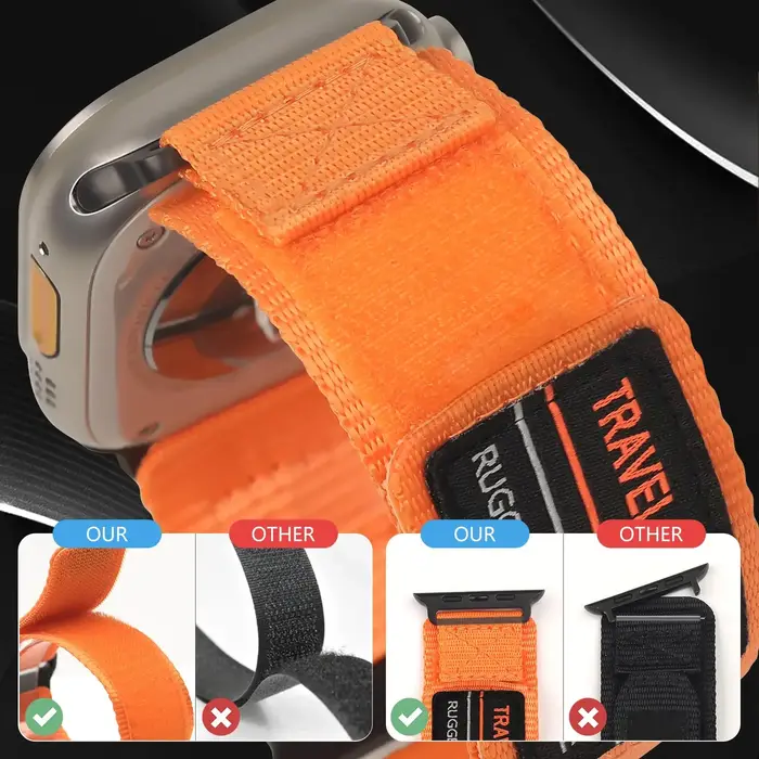 Boucle de sentier pour Apple Watch Ultra bande 49mm 44mm 45mm 42mm bracelet de Sport en Nylon correa iWatch