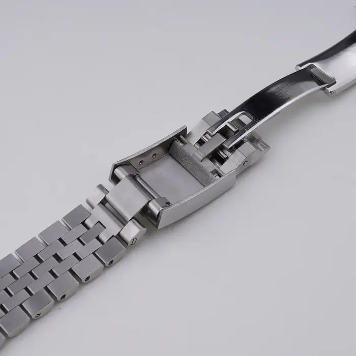 Rolamy 22mm jubilé Bracelet de montre pour Casio MDV-106 MDV-106A MDV-106B MDV106G MDV107 316L argent or solide lien fin