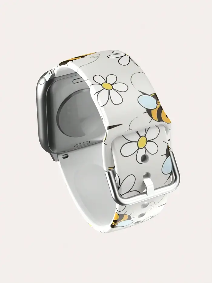 Bracelet de montre Apple abeille de dessin animé mignon, 49mm 45 44 40 41 38 42mm, fleur souple, iWatch série 7 6 3 se 8 9 10 11 Ultra 3 Y2k