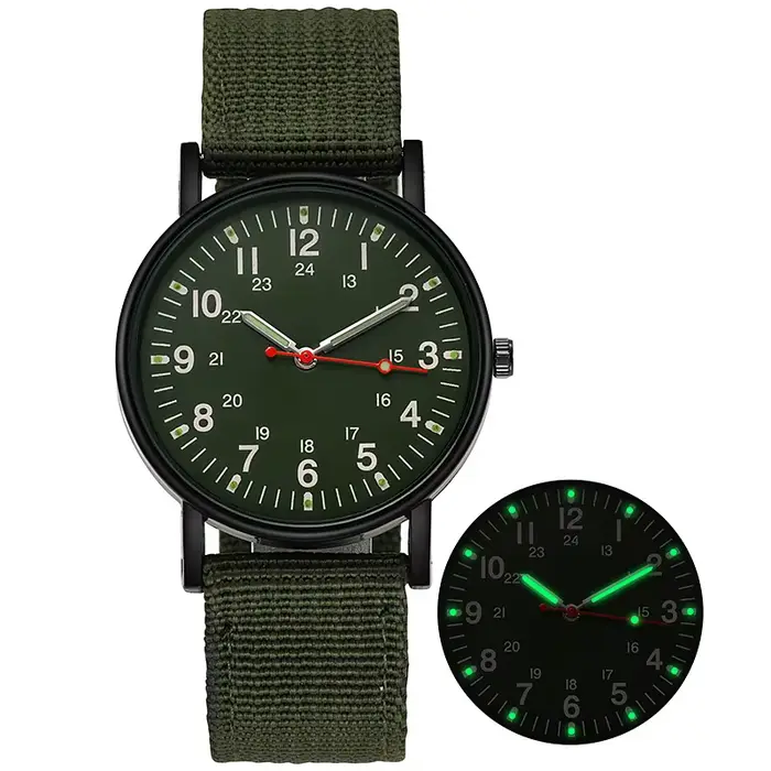 Design de luxe hommes montres lumineux main vent alliage