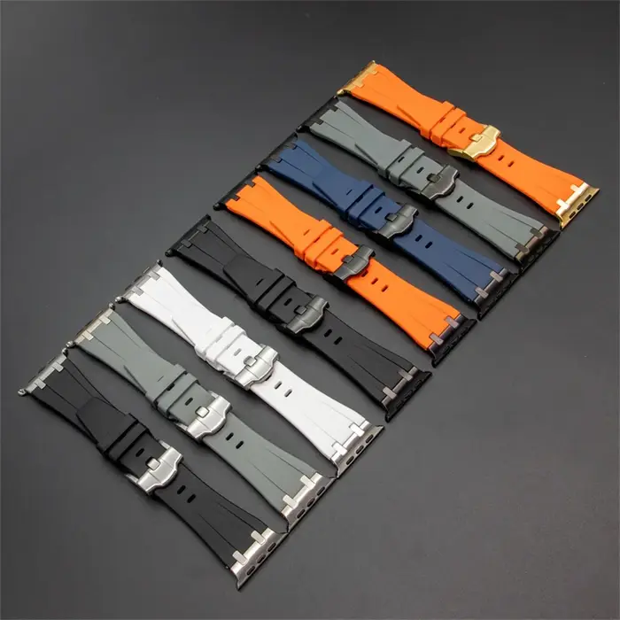 Bracelet en silicone pour Apple Watch Ultra 49mm, bracelet sport en caoutchouc pour iWatch 11 10 9 8 7 6 5 4 SE 42mm 44mm 45mm 41mm 40mm 46mm