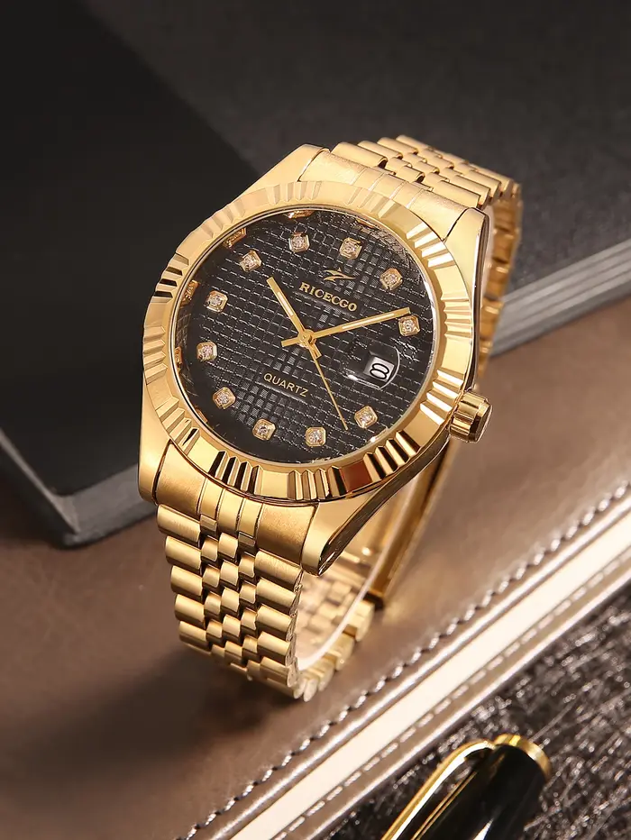 Ricecgo est une montre à quartz pour homme avec fonction calendrier