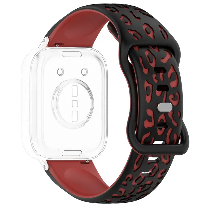 Bracelet de montre gravé léopard en silicone