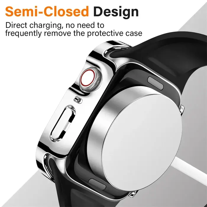 Verre + couvercle pour boîtier de montre Apple série 8 7 6 5 4 se 44mm 40mm 41mm 45mm