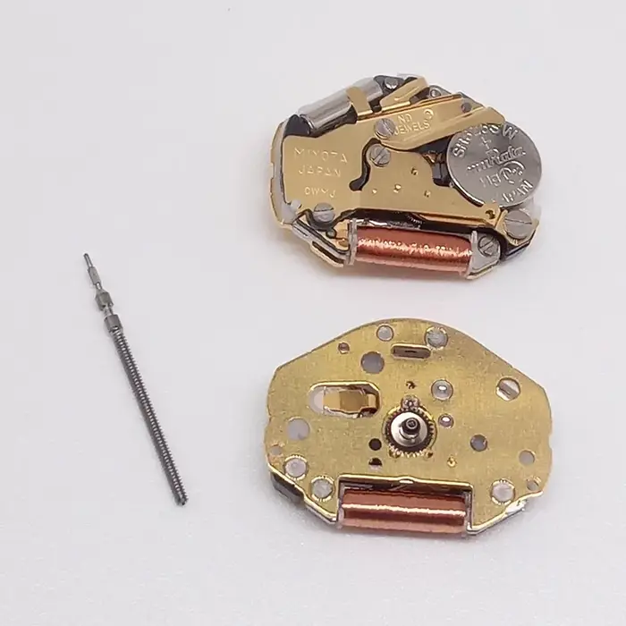 Miyota Super 2035 mouvement à Quartz doré 3 aiguilles accessoire de haute qualité boîtier en argent pièce d'origine pour la réparation de montres