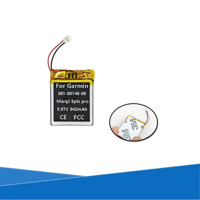 Remplacement de la batterie d'origine pour montre Garmin, Marq2, Epix Pro 2, 342mAh, 361 mAh, 00146 